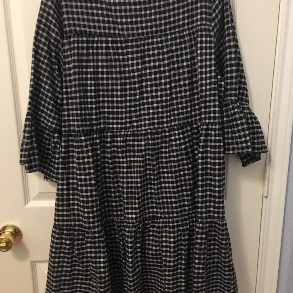 Checkered knee length dress